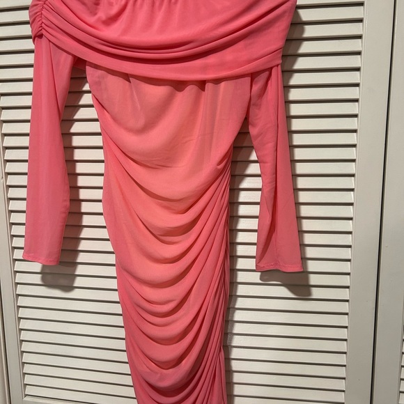 RHODE Vibrant Pink Long Sleeve Dress - Picture 1 of 7